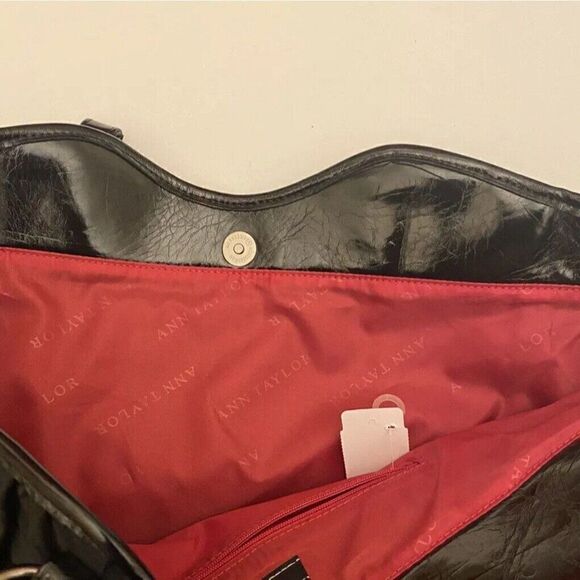 Ann Taylor Shoulder Bag Weekender Tote Large Black - Picture 4 of 5